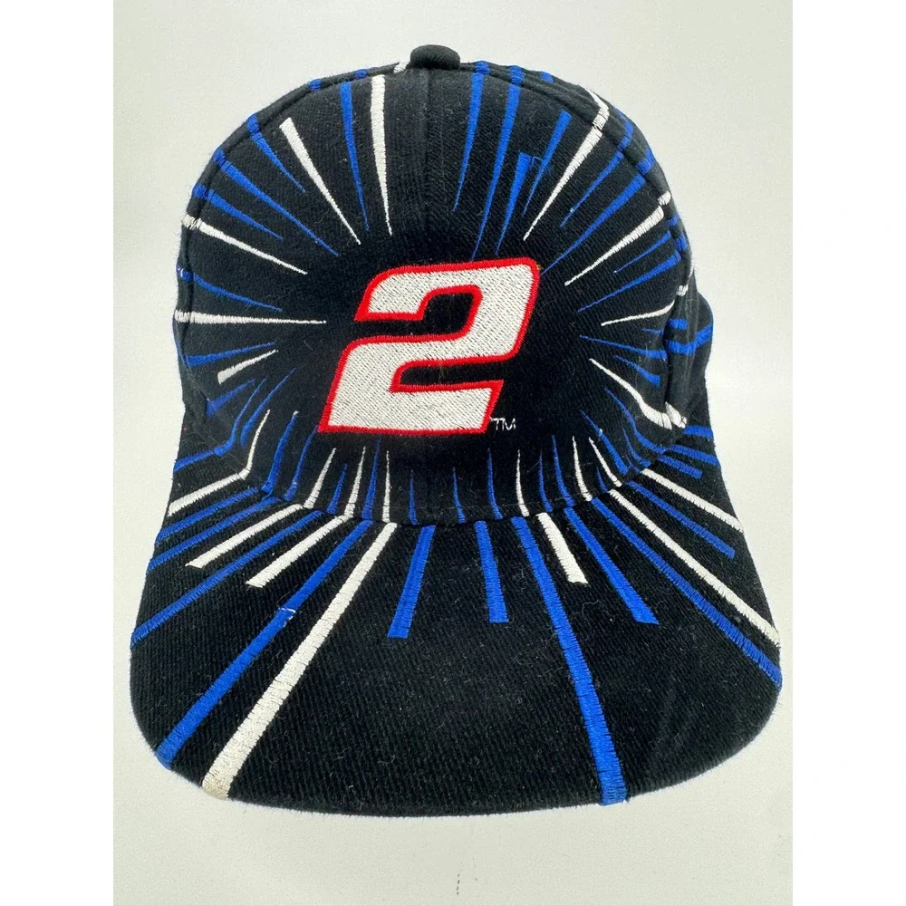 Vintage Rusty Wallace Miller Racing Hat‎ 2 Shockwave Nascar Cap Adjustable Black